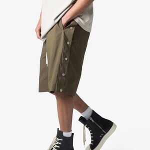 mnml Side Snap Nylon Shorts - Olive Size SOlive / S